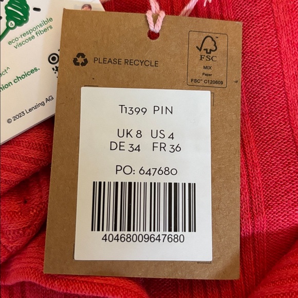 BODEN Hot Pink Collared Charlotte Shirt Size 4 NWT - Picture 6 of 7